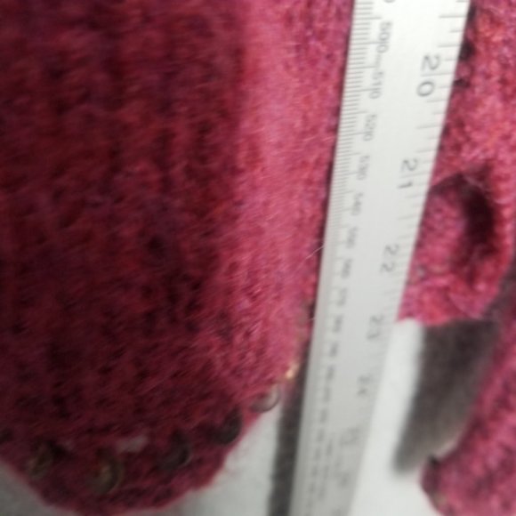 TOMMY BAHAMA WOMEN'S SIZE XS MOHAIR WOOL ITALIAN YARN V-NECK OPEN KNIT SWEATER - Picture 8 of 8